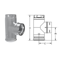 DuraVent PelletVent Pro Single Tee w/ Clean-Out Tee Cap - 4PVP-T1