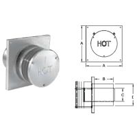 M&G DuraVent DirectVent Pro Round Horizontal Termination Cap - 46DVA-HRCS // 46DVA-HRCS