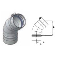 M&G DuraVent 5'' FasNSeal 45 Degree Elbow - FSELB4505 // FSELB4505