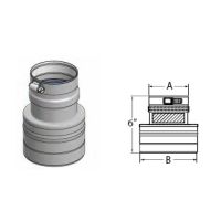 M&G DuraVent FasNSeal 5'' x 4'' Stepped Reducer - FS54R // FS54R