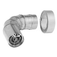 Metal-Fab Corr/Guard 4" D 90 Degree Female Termination - VDW - 4CGV90