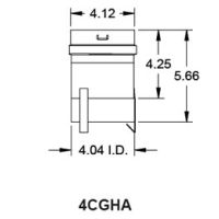 Metal-Fab Corr/Guard 4" D Hydrotherm Adapter - 4CGHA