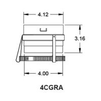Metal-Fab Corr/Guard 4" D Raypack Adapter - Value - 4CGVRA