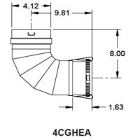 Metal-Fab Corr/Guard 4" D Hydrotherm Elbow Adapter - Value - 4CGVHEA