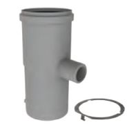 M&G DuraVent 5" PolyPro Condensate Drain with Locking Band - 5PPS-CDL
