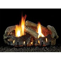 White Mountain Hearth Stacked Age Oak Log Set - 7 Piece - 18 inch - Refractory - LS18SRAO