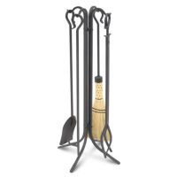 Pilgrim Forged Large Hearth Tool Set with Corn Broom - 18002CB