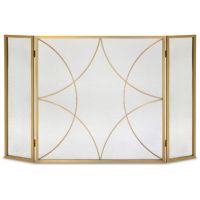 Pilgrim Forged Diamond Tri Panel Screen - Burnished Brass - 19223