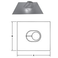 DuraVent 18 Round B-Vent 0/12-6/12 Adjustable Flashing - 18BVF