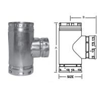 DuraVent 26 Round B-Vent Standard Tee - 26BVT
