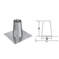 DuraVent 7 Round B-Vent Tall Cone Flat Roof Flashing - 7BVFF