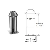 DuraVent 5 or 6 Round B-Vent Adjustable Attic Insulation Shield - 5BVIS