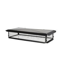 HY-C BigTop 14 x 34 Black Galvanized Multi-Flue Chimney Cap - 8 Height - BBT1434K