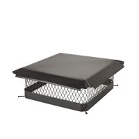 Draft King 20 x 20 Bolt-On Single Flue Chimney Cap - Black Galvanized Steel - CBO2020