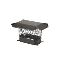 Draft King 5 x 9 Bolt-On Single Flue Chimney Cap - Black Galvanized Steel - CBO59