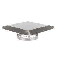HY-C 10 Round Clamp-On Single Flue Liner Chimney Cap - Stainless Steel - LC10