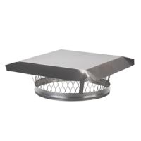 HY-C 14 Round Clamp-On Single Flue Liner Chimney Cap - Stainless Steel - LC14