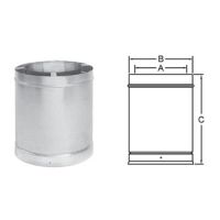 Metal-Fab Air-Cooled Temp/Guard 8 Diameter 36 Length Pipe - 8ATG36
