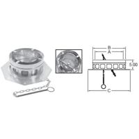 Metal-Fab Air-Cooled Temp/Guard 12 Diameter Anchor Plate W/Damper - 12AIRTGAPD