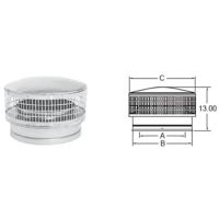 Metal-Fab Air-Cooled Temp/Guard 12 Diameter Chimney Cap (430 S.S. Casing) - 12AIRTGC