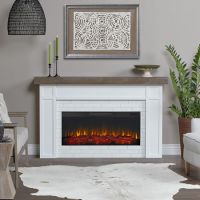 Real Flame Cravenhall 64 Landscape Electric Fireplace in White - 5510E-W