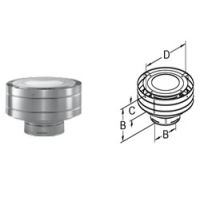 M&G DuraVent DirectVent Pro 5x8 Low Profile Termination Cap - Stainless Steel - 58DVA-VC-S // 58DVA-VC-S