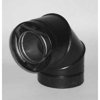 Selkirk 5x8 Direct-Temp 90 Degree Elbow - Black - 5DT-EL90B