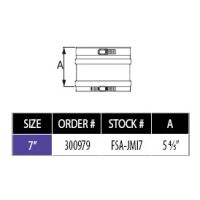 M&G DuraVent 7'' Female-to-Male Jeremias Muffler - FSA-JMI7 // FSA-JMI7
