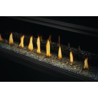 Flames in fireplace