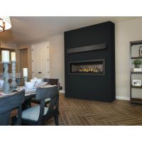 Fireplace in dining room