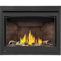 Flames in fireplace