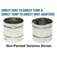 Selkirk 4x6 Direct-Temp - 4" Amerivent To 4" Selkirk Adapter Black - 1604280B - 4AVD TO 4DT (One Adapter)