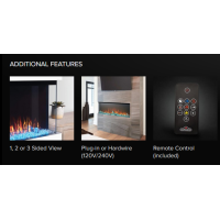 Napoleon Trivista 50 Three-Sided Electric Fireplace Additional Features