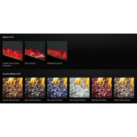 Napoleon Entice Electric Fireplace log sets and glass media
