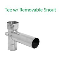 DuraVent 12 DuraFlex SS Tee with Snout - 12DFS-TRS