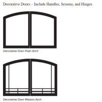 White Mountain Vail Vent-Free Premium 24 - Decorative Doors – Include Handles, Screens, and Hinges