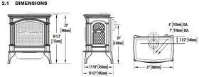 Napoleon-gds60-direct-vent-gas-stove-dimensions