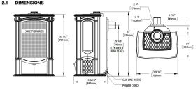 Napoleon-GDS26-direct-vent-gas-stove-dimensions