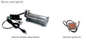 White Mountain Hearth Tahoe Contemporary 42 Clean-Face Direct-Vent Fireplace - Blower, and Light Kit