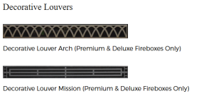 White Mountain Breckenridge Firebox Deluxe Stove - Decorative Louvers