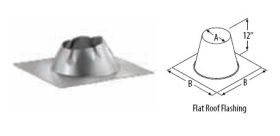 M&G DuraVent 12'' DuraTech Flat Roof Flashing - 99251 // 12DT-FF