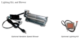 White Mountain Hearth Tahoe Peninsula and See-Through Premium 36 Clean-Face Fireplace - Lighting Kit, and Blower