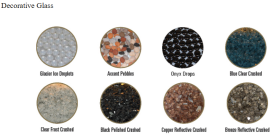 White Mountain Loft Vent-Free Fireplaces Small, Medium - Decorative Glass