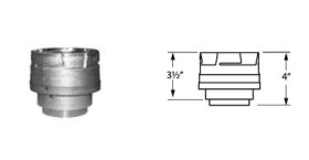 Security Chimneys 3" Secure Pellet Appliance Adapter/Increaser 3"-4" Black - 3SPVBLW4AB