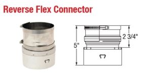 Selkirk 4 Ultimate Pellet Pipe Reverse Flex Connector - 824027 - 4UPP-FCR