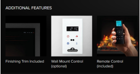 Napoleon Elevation Electric Fireplace NEFB42H-MF additional features