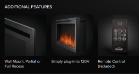 Napoleon Entice Electric Fireplace additional features