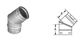 Security Chimneys 3" Secure Pellet Elbow - 45 Degree - Black - 3SPVBE45