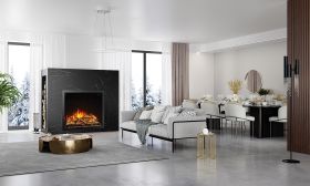Napoleon Elevation Electric Fireplace NEFB42H-MF Installed