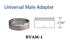 DuraVent 12 B-Vent 1/4 Universal Male Adapter - 12BVAM-1